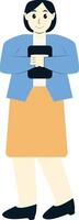 Women Business Character with Uniform, Illustration in Flat Design vector