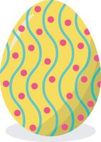 Easter Eggs with Dot and Line Design vector