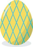 Yellow Easter Eggs with Line Design vector