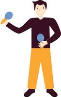 Man Music Activities with Maracas vector
