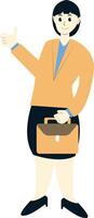 Women Business Character with Uniform, Illustration in Flat Design vector