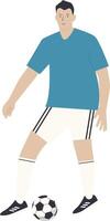Football Player with Flat Design vector