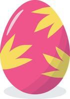 Easter Eggs Clipart with Simple Floral Design vector