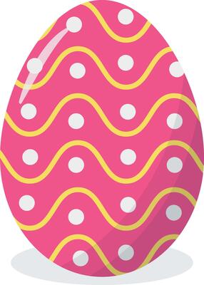 Easter Eggs with Dot and Line Design