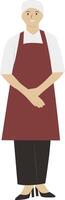Man Chef with Apron and Hat vector
