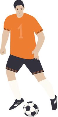 Football Player with Flat Design