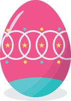 Red Easter Eggs with Simple Pattern Design Style vector