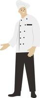Man Chef with White Uniform vector