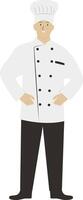 Man Chef with White Uniform vector