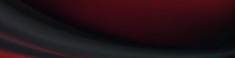 Bold and dynamic abstract element with a flowing red and black wave. vector