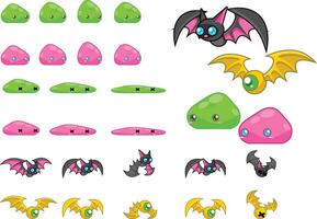 Monster Creature Fantasy RPG Game Character Sprite vector