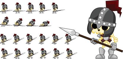 Skeleton Monster Fantasy RPG Game Character Sprite vector