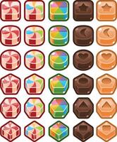 Chocolate Candy Match Three Game Items Sprite Pack vector