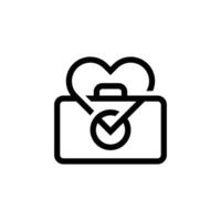 simple and modern of camera lover logo vector