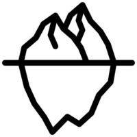 iceberg mountain icon vector