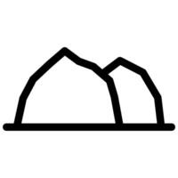 rock mountain icon vector