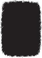 Black square. Painted grunge texture. Brush, smear, stains on white background. Design Element. vector