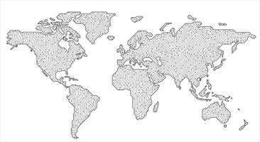 World wide internet network with circuit board vector