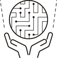 Metaverse Technology Concepts, hands holding the virtual reality earth vector