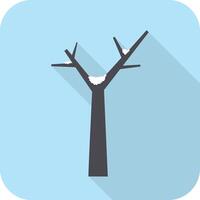 tree and snow on the branch vector