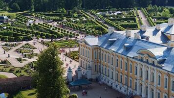 Aerial View of Rundale Palace and Gardens in Latvia video