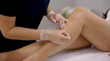 Close Up of Leg Injection Procedure in Clinical Setting video