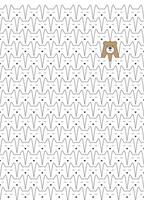 Cats are arranged in an orderly way, bear in the cats vector