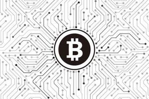 Microchip processor with golden Bitcoin vector
