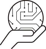 Metaverse Technology Concepts, hand holding the virtual reality earth vector
