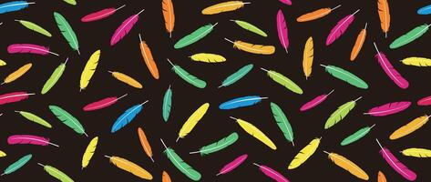 Feather pattern, seamless illustration vector