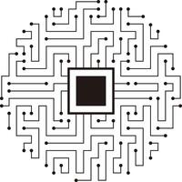 circuit board, chip and maze, Artificial intelligence concept. illustration vector