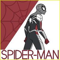 spider-man is shown in the logo for the animated series vector