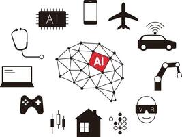 Artificial intelligence connect the future, illustration vector