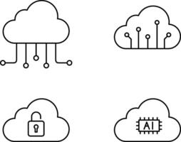 Big data concept icons, illustrator vector