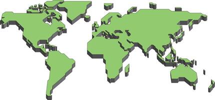 Simple straight line business map of the world, background, traveling map vector