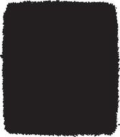 Black square. Painted grunge texture. Brush, smear, stains on white background. Design Element. vector