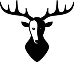 Deer black icon design, illustration vector