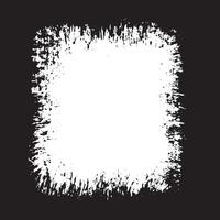 Black square. Painted grunge texture. Brush, smear, stains on white background. Design Element. vector