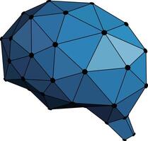 human brain and artificial intelligence concept, computational photography vector