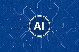 Artificial intelligence concept. illustration vector