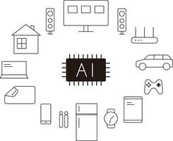 Circuit board, Artificial intelligence IOT concept, electric product, smart home vector