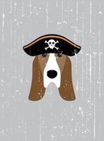 Portrait of dog, wearing something, cool style vector