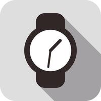 Smart watch with time clock on screen, illustration vector