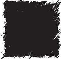 Black square. Painted grunge texture. Brush, smear, stains on white background. Design Element. vector