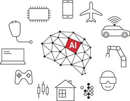 Artificial intelligence connect the future, illustration vector