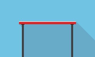 Single Desk flat icon design, Blue color background, light and shadow. vector