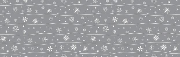 Seamless pattern of snowflake vector