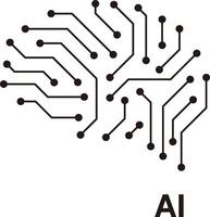 Cyborg brain, Artificial intelligence of digital human. illustration vector