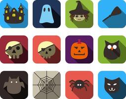 Halloween ui flat design vector