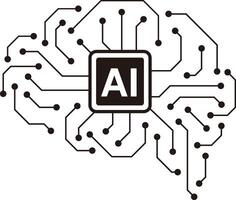 circuit board in the Cyborg brain, Artificial intelligence of digital human. illustration vector